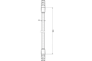 Душевой шланг Cezares хром (CZR-FMD-150-01) - 2