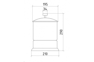 Ведро для мусора Boheme Royal Cristal золото - 2