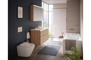 Комплект подвесного унитаза с инсталляцией VitrA Integra Round белый с сиденьем микролифт и кнопкой хром - 3