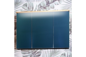 Зеркало-шкаф Бриклаер Фостер 100 дуб золотой, с подсветкой