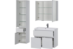 Зеркало-шкаф Aquanet Латина 80 белый - 3