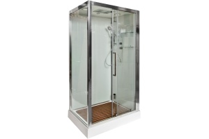 Душевая кабина DETO Z120KERAVASTEAM с средним поддоном, с хамамом