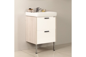 Комплект мебели напольный Aquaton Йорк 55 белый-светлое дерево - 2