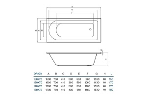 Ванна Koller Pool Orion 160х70 - 3