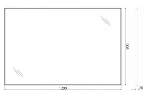 Зеркало BelBagno SPC-AL-1200-800 - 2