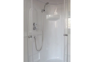 Душевая кабина Royal Bath BP 100x80 R профиль белый стекло матовое  - 3