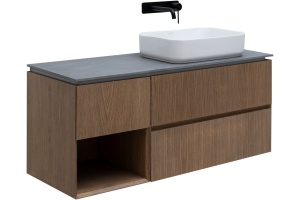 Тумба под раковину Allen Brau Infinity 120 R темное дерево - 2