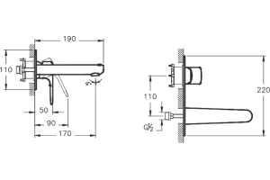 Смеситель для раковины VitrA Root Round хром - 2