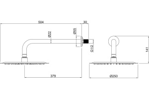 Верхний душ Allen Brau Infinity хром - 2