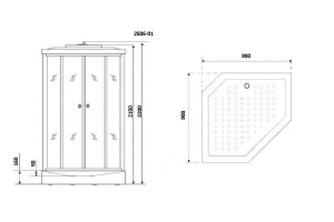 Душевая кабина Niagara NG-2506-01 - 3