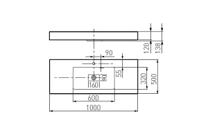 Мебельная раковина Акватон Ричмонд 100 см (1A70603KRD010) - 2