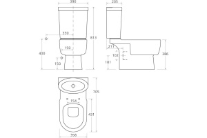 Унитаз-компакт Creavit Favori FR310.40100 - 2