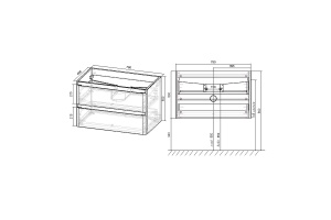 Комплект мебели Vincea Vico 80 светлое дерево - 3