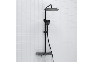 Душевая система WasserKraft 30 с термостатом черный матовый - хромоникель - 2