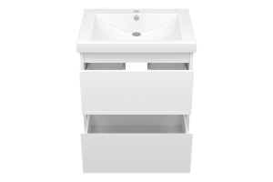 Тумба с раковиной Misty Алиса 58 белая глянцевая - 2