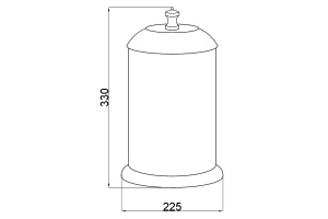 Ведро для мусора Boheme Palazzo золото - черный - 2