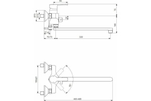 Смеситель для ванны Vidima Uno хром (BA320AA) - 2