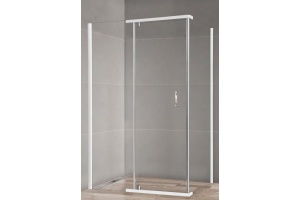 Душевой уголок Royal Bath HPVD 130х90 профиль белый стекло прозрачное