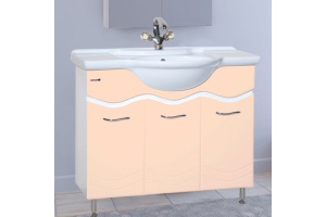 Тумба с раковиной Bellezza Мари 105 белая/бежевая