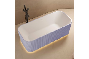 Ванна из искусственного камня Abber Stein 170х75 фиолетовая без гидромассажа - 2