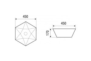 Раковина накладная Weltwasser WW ELBACH 1140 45 белый (10000003837) - 2