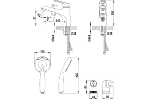 Смеситель Lemark Omega LM3115C на борт ванны - 2