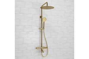 Душевая система WasserKraft 30 с термостатом золото  - 2