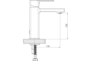 Смеситель для раковины GPD Pedra черный матовый - 2