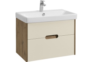 Тумба под раковину Aquaton Оливия 70 светлое дерево-бежевый - 2