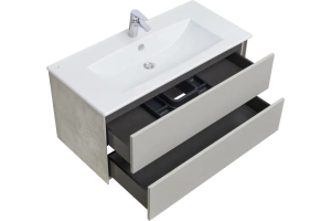 Тумба под раковину Aquaton Сохо 100 серый  - 3