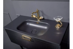 Тумба под раковину Boheme Armadi Art Vallessi Avantgarde 80 черный - золото - 3