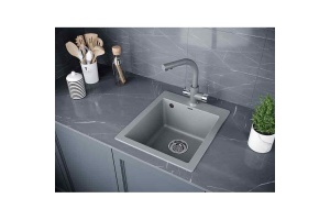 Мойка кухонная Paulmark Leer 41.5 серый матовый - 3
