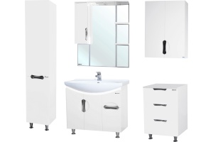 Зеркало-шкаф Bellezza Лагуна 75 L белый - 2