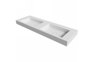 Раковина - столешница Armadi Art Flat 140 двойная белый матовый