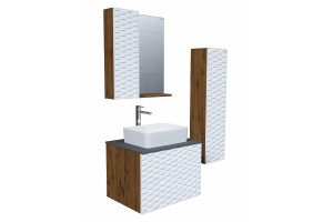 Зеркало-шкаф Grossman АЛЬБА веллингтон/белый (206501) - 2