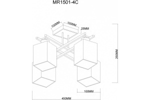 Люстра на штанге MyFar Eileen MR1501-4C - 3