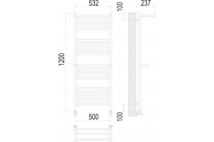 Водяной полотенцесушитель Terminus Аврора П22 500х1200 Хром - 2