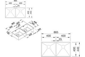 Металлическая мойка Blanco Zerox (521620) - 3