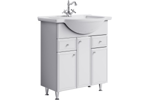 Тумба для комплекта Aqwella Барселона Люкс 85 с бельевой корзиной