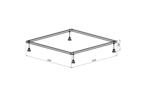 Каркас для поддона Allen Brau 100х100 хром - 2