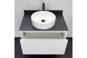 Тумба с раковиной Comforty Марсель 75 белая матовая - 2