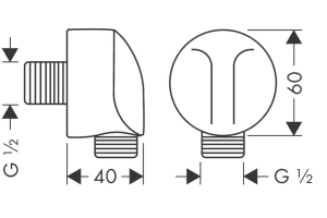 Шланговое подключение Hansgrohe FixFit черный матовый - 3