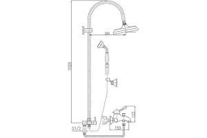 Душевая стойка Rav Slezak Labe L554.5/3 - 2