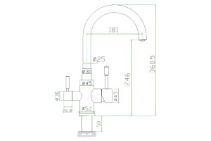Смеситель Zorg Inox Fontas для кухонной мойки - 2