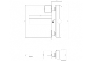 Смеситель для раковины встраиваемый Abber Daheim золото матовое - 3