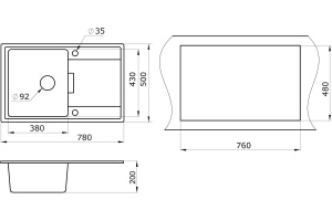 Мойка кухонная Paulmark Flugen PM217850-BE бежевый - 3