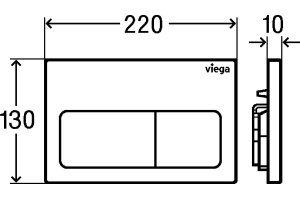 773717 Prevista Панель смыва для унитазов Visign for Life 5, пластик, хром, модель 8601.1 - 3