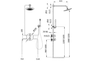 Душевой комплект встраиваемый Vincea хром - 3