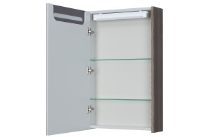 Зеркало-шкаф Aquaton Сильва 50 с подсветкой темное дерево - 2