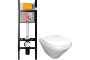 E21774RU-00 Унитаз c инсталляцией 40 см Jacob Delafon Modern Life, сиденье тонкое микролифт,  (E33131RU-NF+E77168+E77725)